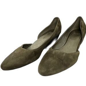 Eileen Fisher d’Orsay Round Toe Gray Suede Lily Pumps - Women 11